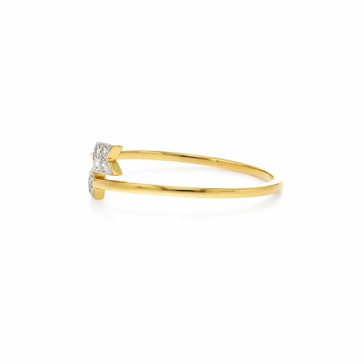 0.02 CT NATURAL DIAMOND WOMENS RING 18K GOLD